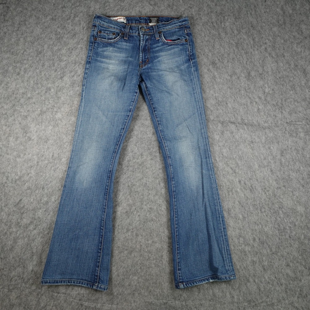 Red Engine Jeans Women 27 Blue Flare Bootcut Stretch Denim Made in USA